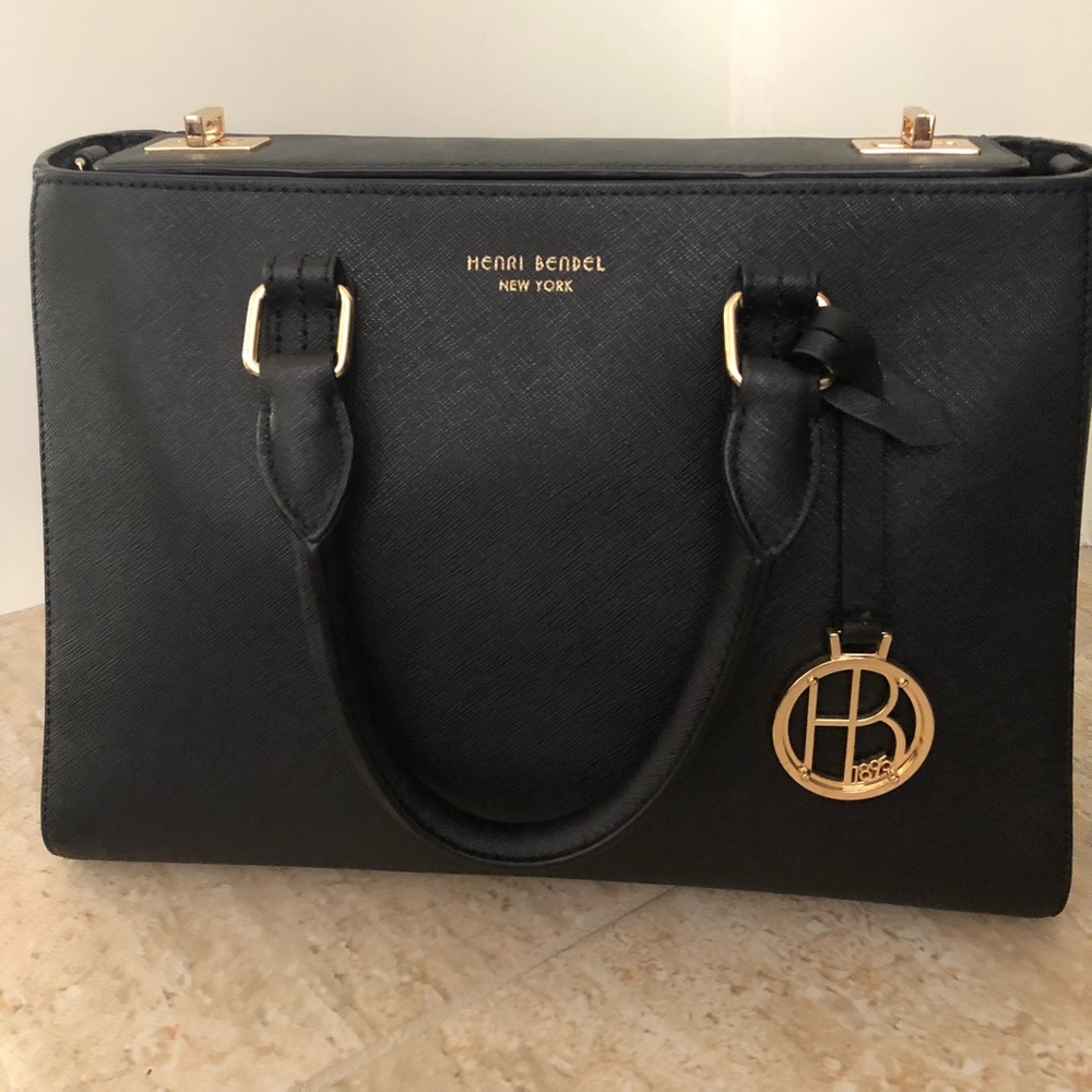 Henri Bendel W 57th Turn Lock Satchel Hand Bag